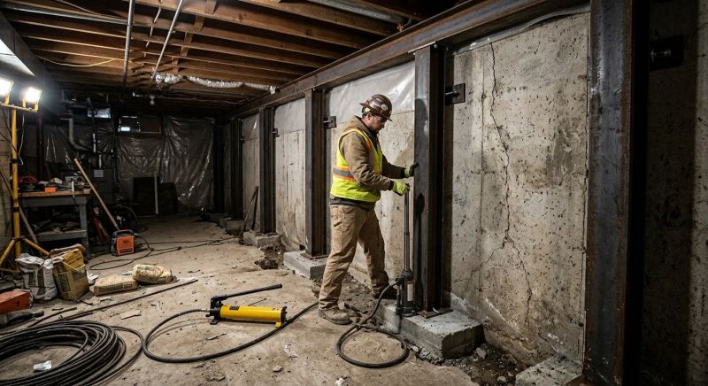 Basement Stabilization in Ellington, CT