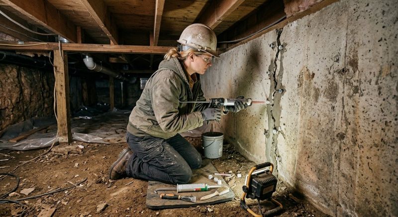 Cracked Foundation Repair in Bloomfield, CT