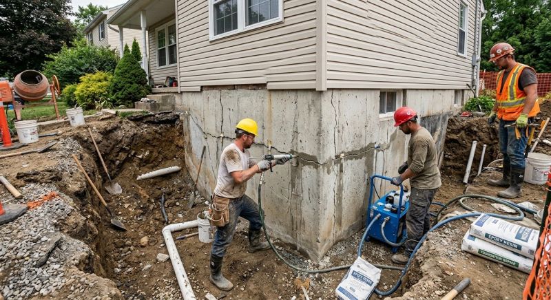 Cracked Foundation Repair in Monson, MA