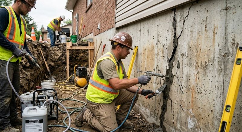 Cracked Foundation Repair in Somers, CT