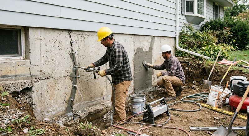 Cracked Foundation Repair in Springfield, MA