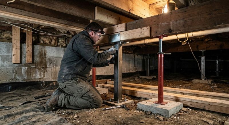 Crawlspace Structural Repair in Ellington, CT