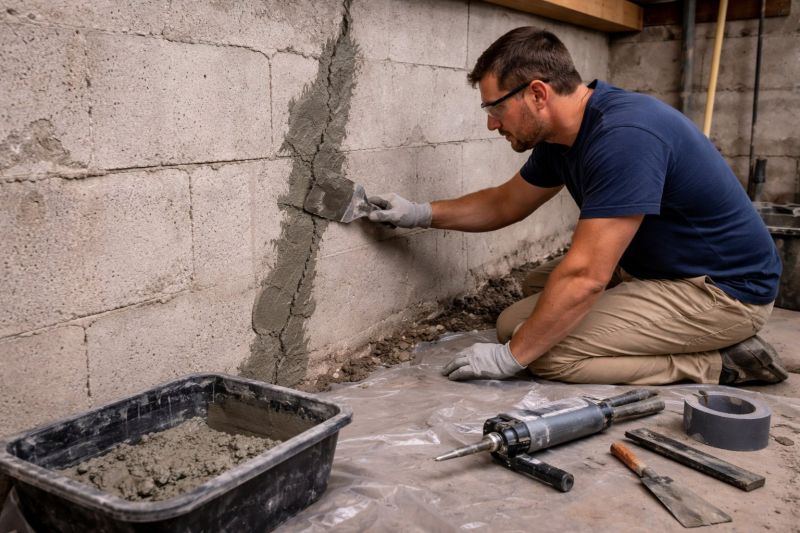 Foundation Crack Repair in Coventry, CT