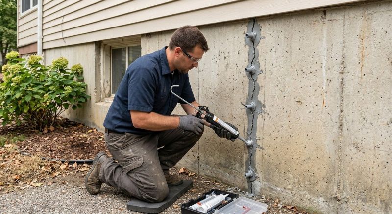 Foundation Crack Sealing in Ellington, CT
