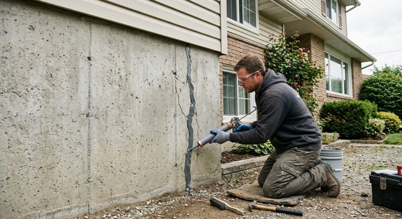 Foundation Crack Sealing in Ellington, CT