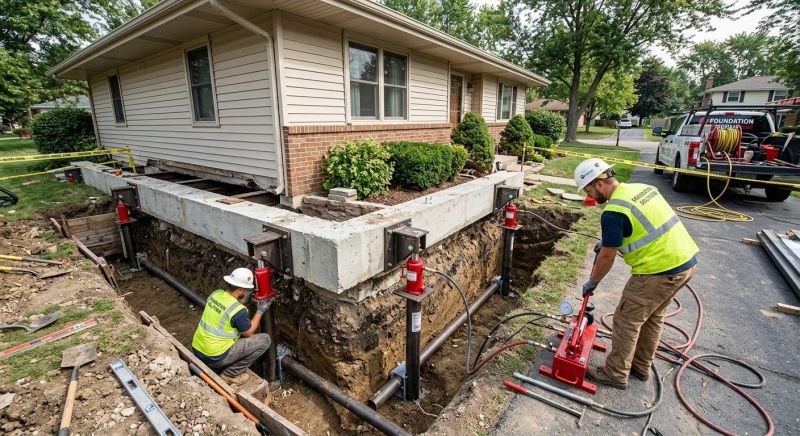 Foundation Jacking in Suffield, CT
