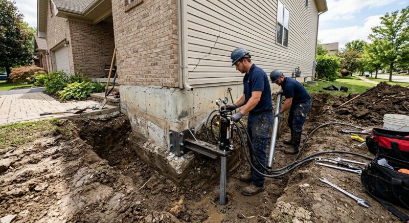 Foundation Settlement Repair in Ellington, CT
