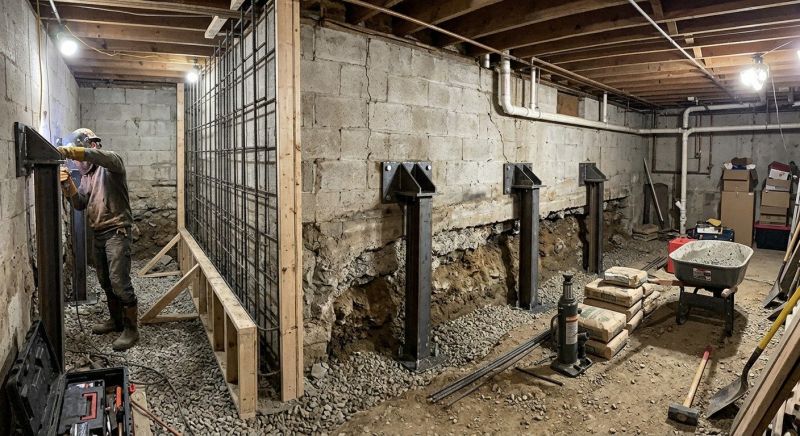 Foundation Stabilizing in Wethersfield, CT