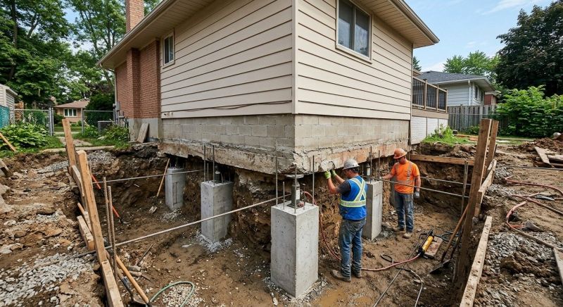 Foundation Underpinning in Ellington, CT