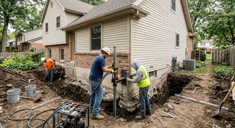 House Foundation Repair in Simsbury, CT
