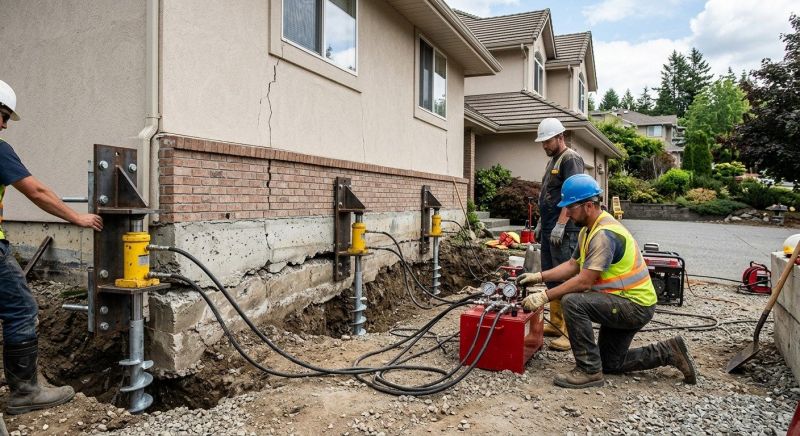 Sinking Foundation Lifting in Ellington, CT