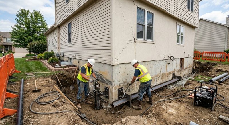 Sinking Foundation Repair in North Granby, CT