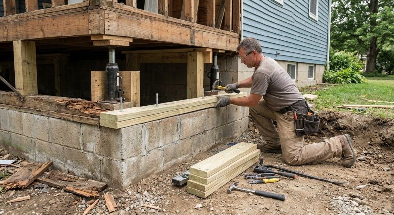 Sinking Foundation Repair in Southbridge, MA