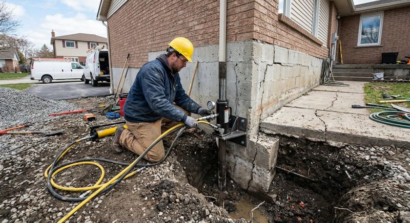 Sinking Foundation Repair in Suffield, CT