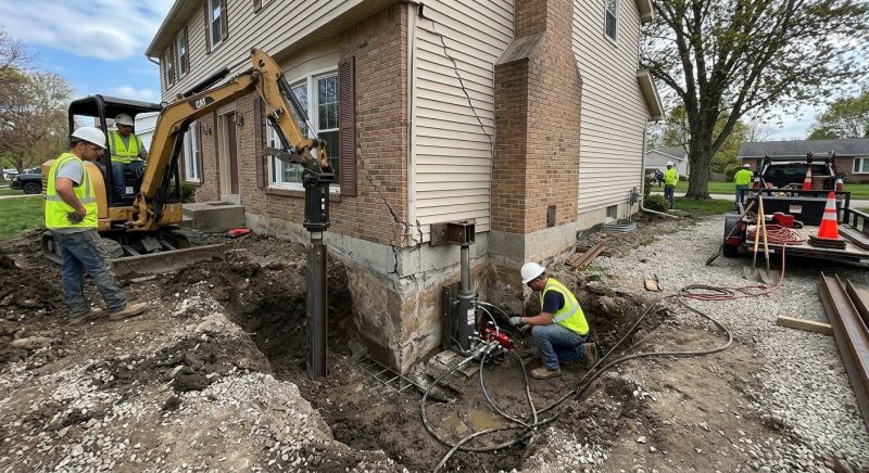 Sinking Foundation Repair in West Suffield, CT