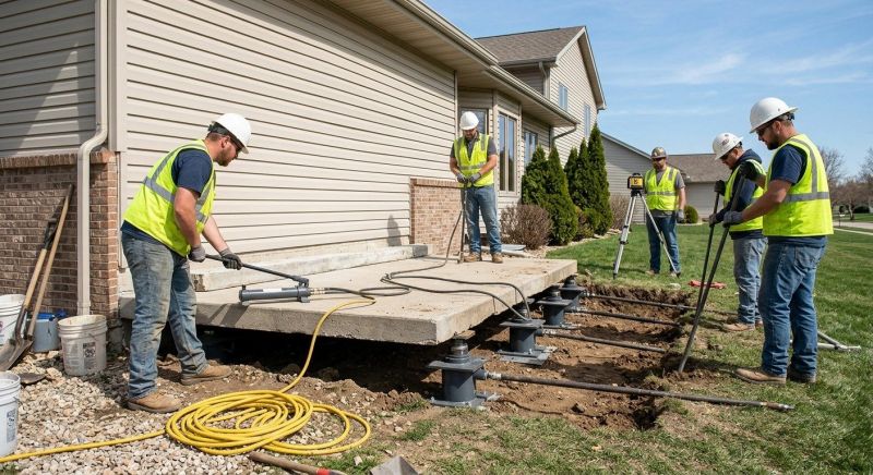Sinking Foundation Lifting